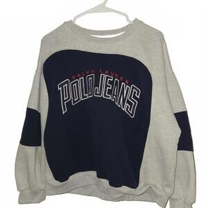 VINTAGE Y2K Ralph Lauren Polo Jeans Colorblock Sweatshirt XL